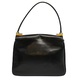 Gucci-GUCCI Hand Bag Leather 2way Black Auth 70321-Black