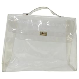 Hermès-HERMES Vinyl Kelly Hand Bag Vinyl Clear Auth 70651-Other
