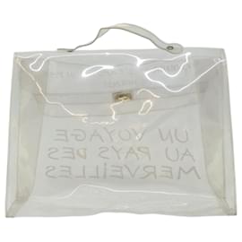 Hermès-HERMES Vinyl Kelly Hand Bag Vinyl Clear Auth 70651-Other