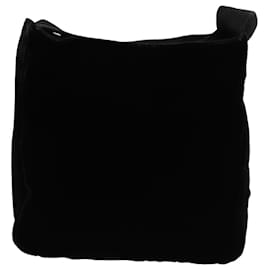 Prada-PRADA Bolso de Hombro Velour Negro Auth bs13411-Negro