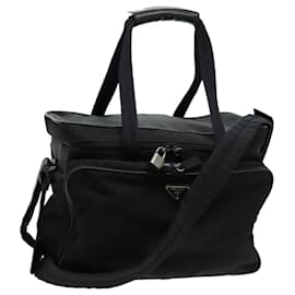 Prada-PRADA Shoulder Bag Nylon Black Auth bs13490-Black