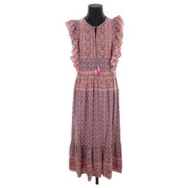 Roseanna Robe en soie Rose