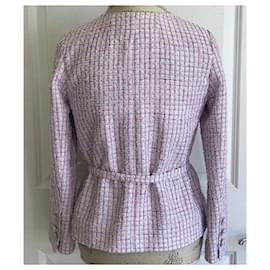 Chanel-8K$ CC Buttons Belted Tweed Jacket-Other