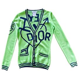 Christian Dior Dior Weste aus Kaschmir und Wolle Grün