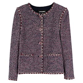 Chanel-9K$ CC Knöpfe Tweed Jacke-Mehrfarben