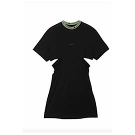 Givenchy-GIVENCHY COTTON T-SHIRT DRESS WITH SIDE OPENINGS.-Black