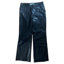 Lederhose Schwarz Christian Dior von John Galliano Schwarz