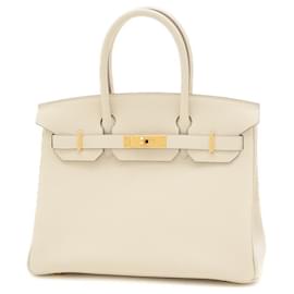 Hermès-HERMES BIRKIN 35-Bianco