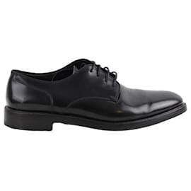 Burberry-Chaussures à lacets en cuir-Noir