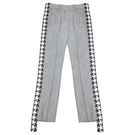 Autre Marque-Off-White Black / White Houndstooth Wool Pants-Black