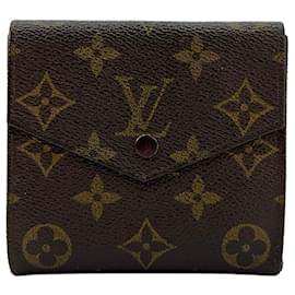 Louis Vuitton-Portefeuille vintage Louis Vuitton en mini porte-monnaie en toile Monogram.-Marron