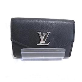 Louis Vuitton-Cartera corta Louis Vuitton Portefeuille Lock Mini de piel M63921 en buen estado-Otro