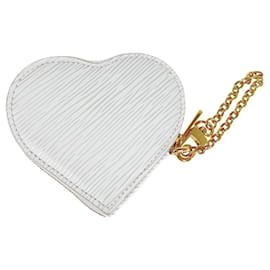 Louis Vuitton-Louis Vuitton Love Lock Heart Monedero Estuche para monedas de cuero M63996 En muy buenas condiciones-Otro