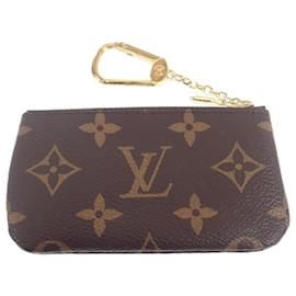 Louis Vuitton-Louis Vuitton Pochette Cle Canvas Coin Case M62650 Em uma boa condição-Outro
