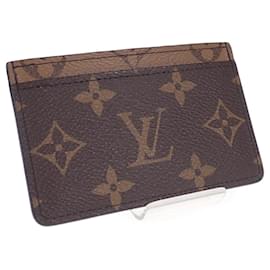 Louis Vuitton-Louis Vuitton Porte Cartes Estojo para cartão de lona simples M61733 Em uma boa condição-Outro