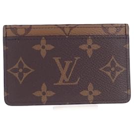 Louis Vuitton-Louis Vuitton Porte Cartes Estojo para cartão de lona simples M61733 Em uma boa condição-Outro