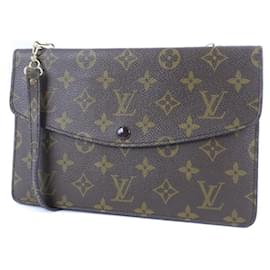 Louis Vuitton-Louis Vuitton Double Mule Canvas Shoulder Bag M51815 in Excellent condition-Other