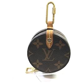 Louis Vuitton-Louis Vuitton Estojo redondo em lona para moedas M68524 em boa condição-Outro
