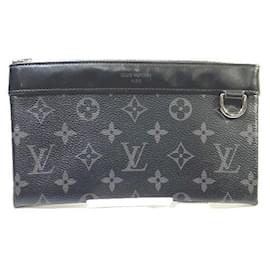 Louis Vuitton-Louis Vuitton Pochette Discovery PM Canvas Clutch Bag M44323 in fair condition-Other