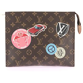 Louis Vuitton-LOUIS VUITTON  Clutch bags T.  cloth-Brown