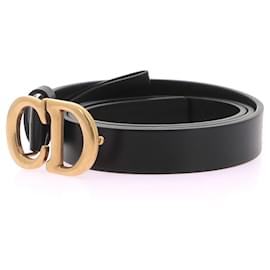 Dior-Cinturones DIOR T.cm 75 Cuero-Negro