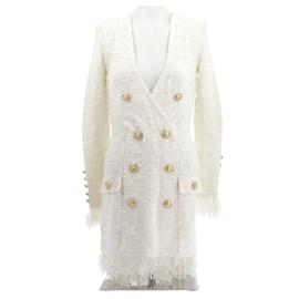 Balmain-BALMAIN Robes T.fr 36 polyestyer-Blanc