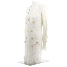 Balmain-BALMAIN  Dresses T.fr 36 polyester-White