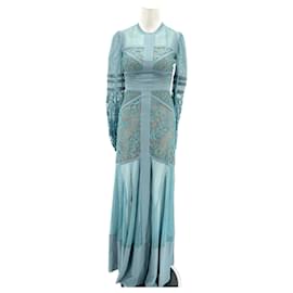 Elie Saab-ELIE SAAB  Dresses T.fr 36 cotton-Turquoise