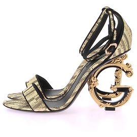 Dolce & Gabbana Absätze T.EU 38.5 Stoff Golden