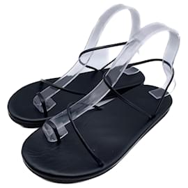Ancient Greek Sandals-SANDALI GRECI ANTICHI Sandali T.Unione Europea 38 Leather-Nero