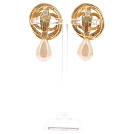 Chanel-CHANEL Boucles d'oreilles T.  en plaqué or-Doré