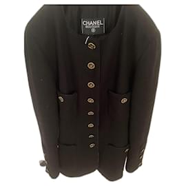 Chanel-Vintage 94 CC button Jacket-Black