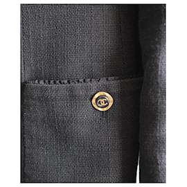 Chanel-Chaqueta con botones Vintage 94 CC-Negro