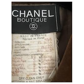 Chanel-Chaqueta de tweed Vintage 93 de colores mixtos.-Castaño