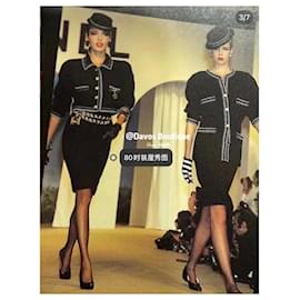 Chanel-1987 vintage suit set-Black