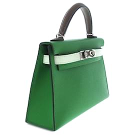 Hermès-Hermès Vert Tricolore Epsom Mini Kelly II Sellier 20-Vert