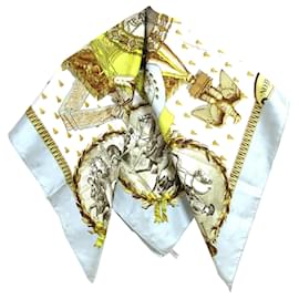 Hermès-Sciarpa di seta Napoleone bianca Hermès-Bianco