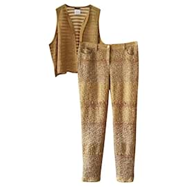 Chanel-7K$ Paris / Dubai Tweed Pants and Vest Set-Other