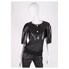 Chanel-8K$ CC Buttons Black Leather Jacket-Black