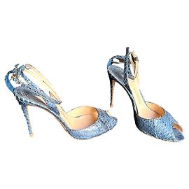 Sandali Paul Andrew in Pitone Blu Blu