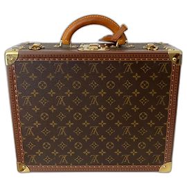 Louis Vuitton Mala Cotteville 40 Castanha Lona Marrom