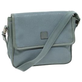 GUCCI GG implementation Shoulder Bag Light Blue 297559 auth 70122 Light blue