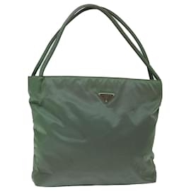 Prada-PRADA Hand Bag Nylon Khaki Auth 70592-Khaki