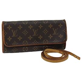 Louis Vuitton-LOUIS VUITTON Monogram Pochette Twin GM Shoulder Bag M51852 LV Auth bs13535-Monogram