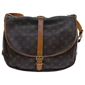 Louis Vuitton-Louis Vuitton Monogram Saumur 35 Borsa a tracolla M42254 LV Aut 70072-Monogramma