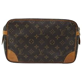 Louis Vuitton-Louis Vuitton Monogram Compiegne 28 Clutch Bag M51845 LV Auth am6022-Monogram