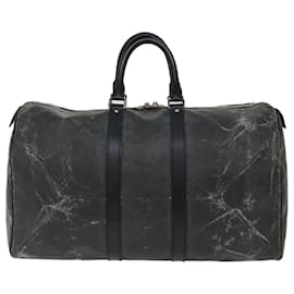 Louis Vuitton-Bolsa de viaje Damier Carbon de LOUIS VUITTON 45 Bolso Boston Negro N41415 LV Auth 68634-Negro