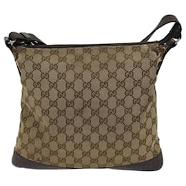 Gucci-GUCCI Borsa a tracolla in tela GG Beige 145857 auth 70601-Beige