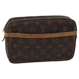 Louis Vuitton-Louis Vuitton Monogram Compiegne 23 Bolsa de Embreagem M51847 Autenticação LV Sr.125-Monograma