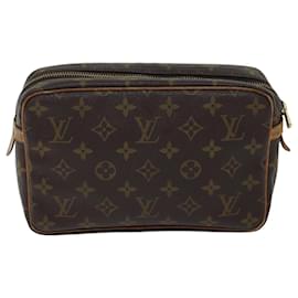 Louis Vuitton-Louis Vuitton Monogram Compiegne 23 Bolsa de Embreagem M51847 Autenticação LV Sr.125-Monograma